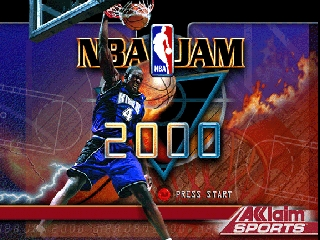 NBA Jam 2000 title screen for Nintendo 64